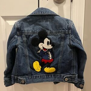 GAP Blue Jean Jacket with Mickey Mouse Design